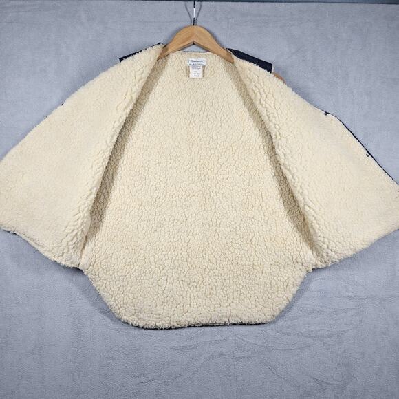 Vintage Sherpa Lined Denim Vest Mens M Madewell USA Made Workwear Western Cowboy - Picture 7 of 13